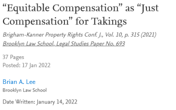 Screenshot 2022-01-24 at 11-03-28 “Equitable Compensation” as “Just Compensation” for Takings Screenshot 2022-01-24 at 11-03-28 “Equitable Compensation” as “Just Compensation” for Takings