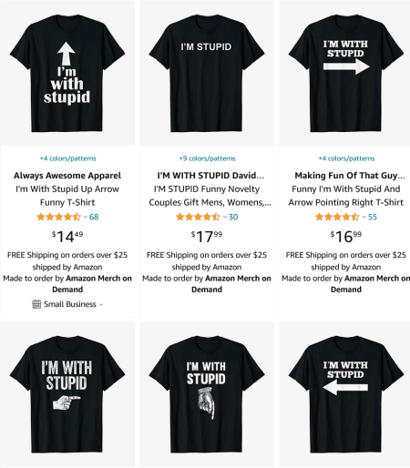 Screenshot 2022-09-20 at 10-17-17 Amazon.com I'm with stupid Screenshot 2022-09-20 at 10-17-17 Amazon.com I'm with stupid